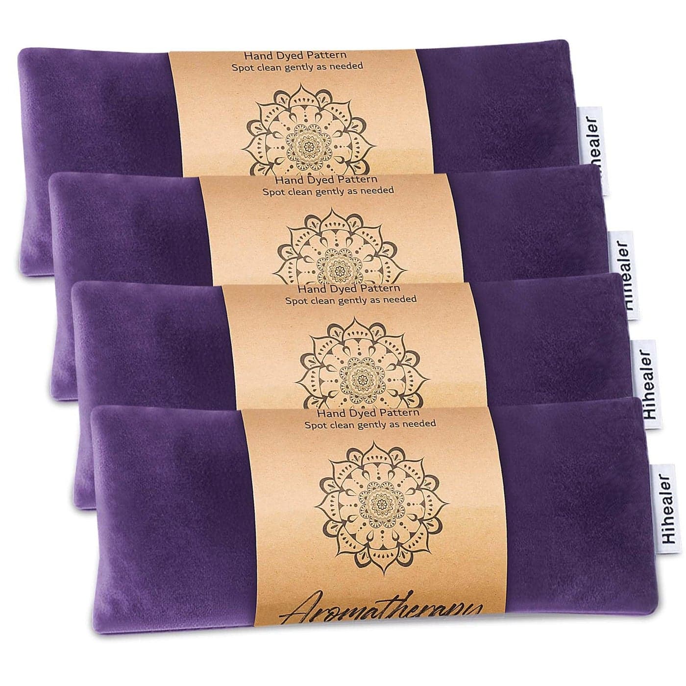 Hihealer Lavender Eye Pillow, Weighted Mask for Sleep, Yoga, Meditation, Aromatherapy Moist Heat Mask Relaxation Gifts for Women and Moms (Purplex4)