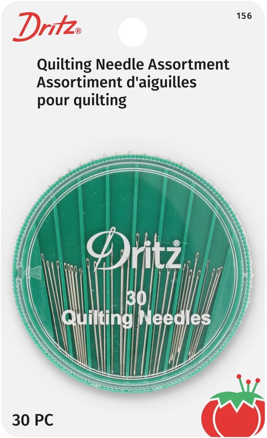 Dritz 156 Hand Needle Compact for Quilting Assorted Sizes 30Count
