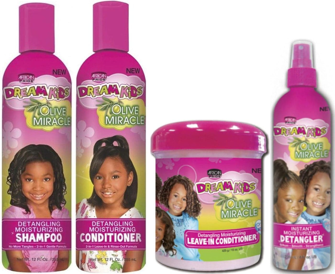 African Pride Dream Kids Detangling Shampoo Conditioner Levein Conditioner Detangler
