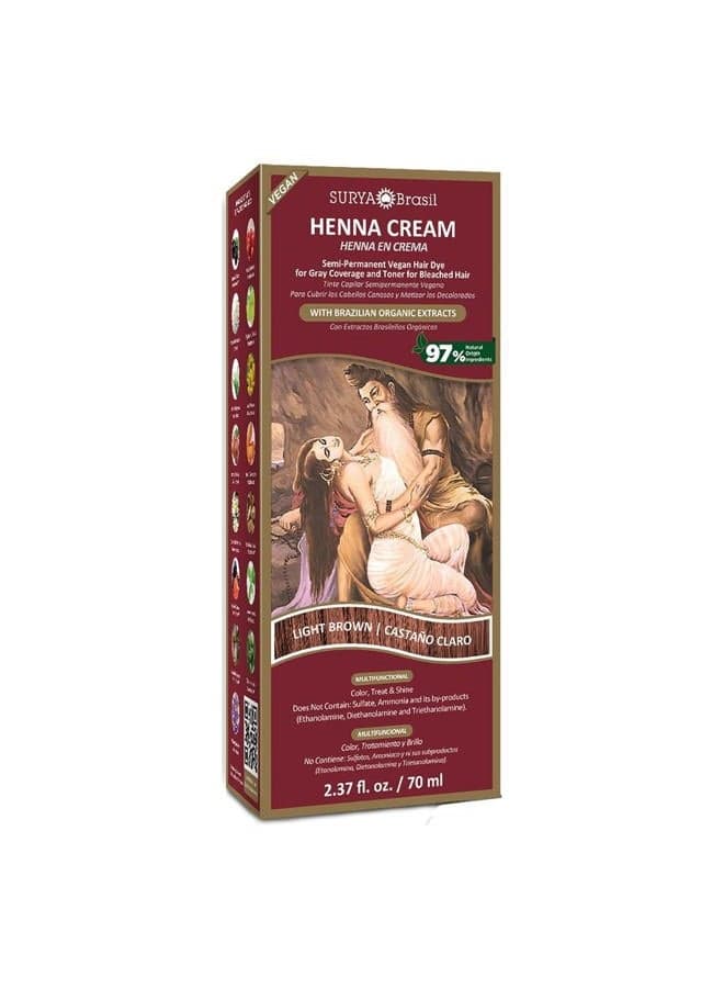 Henna Light Brown Cream Nature, Inc 2.31 oz Cream