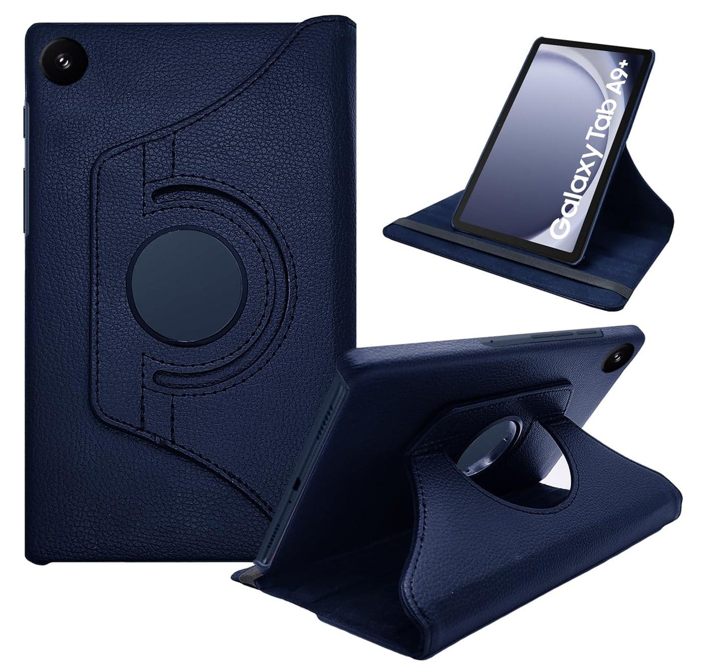 CEDO Samsung Tab A9+ Plus (11 inch) Flip Cover | Leather Finish | 360 Degree Rotate Back Cover | Shockproof Back Cover Case for Samsung Galaxy Tab A9+ Plus (11 inch) (Blue)