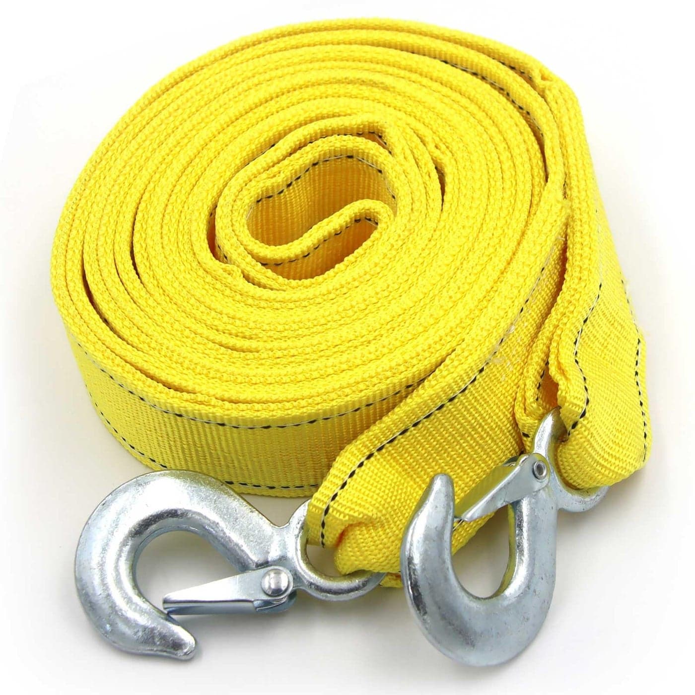 Heavy Duty Tow Strap with Safety Hooks 2 x 164 13200 LB Capacity Tow Rope Yellow Shackle for Vehicle Recovery Hauling Stump Removal Much MoreBest Towing Accessory for Car