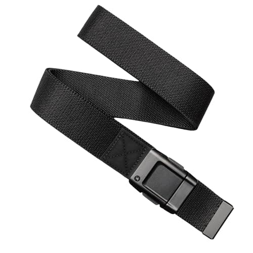 Arcade Belts Motion Belt for Men Women Micro Adjustable Click Lighweight Stretch Belt with Recycled Elastic Webbing BlackNickel
