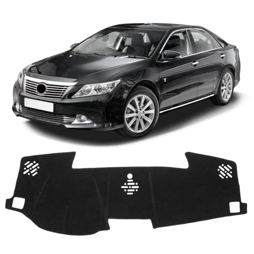 KUST Car Dash Cover for Toyota Camry XV50 2015 2016 2017 (Not Fits for 2012-2014 Camry) Polyester Non-Slip Center Console Dash Cover Interior Accessories for Camry Custom Fit Dash Mat No Glare Black