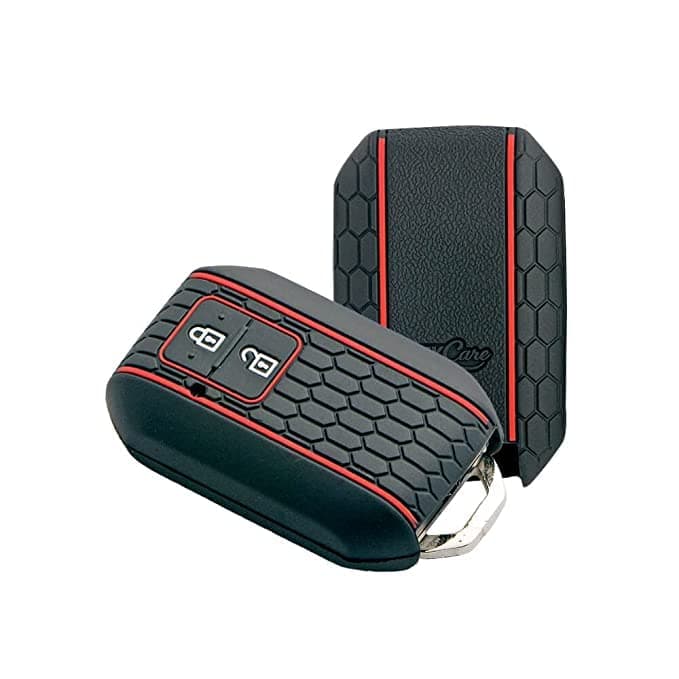 keyzone Keycare Silicone Key Cover Compatible for Suzuki Victoris, e Vitara, Fronx, jimny, Grand Vitara, Ertiga, Brezza, XL6, Swift, Dzire,Ignis 2 Button Smart Key (Black)
