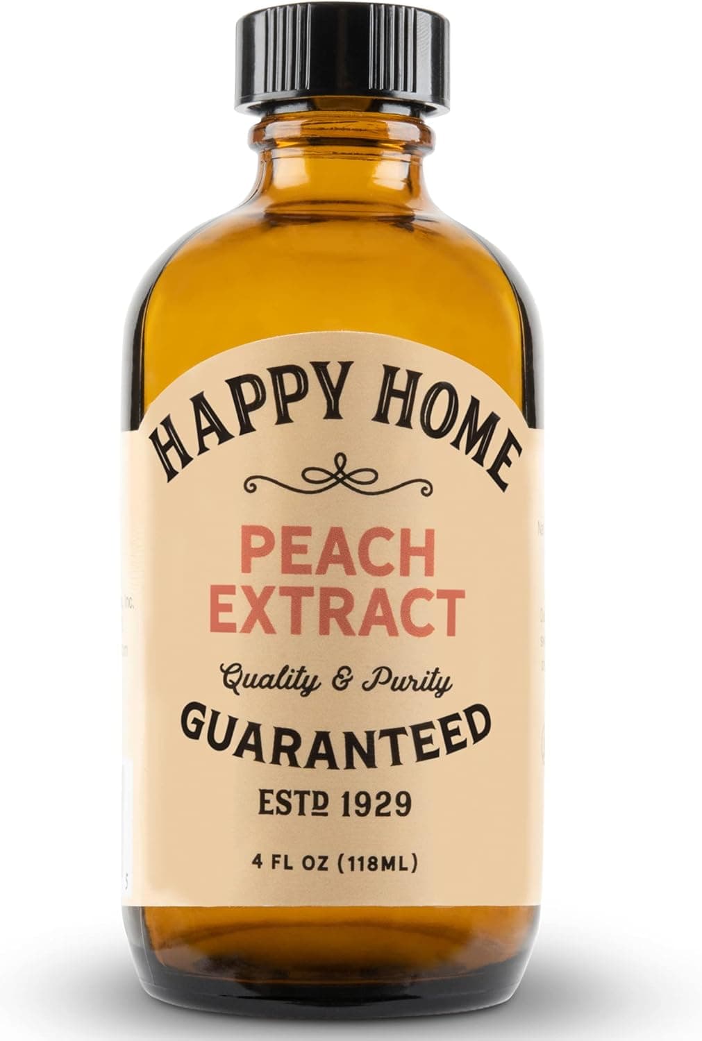 Happy Home Premium Natural Peach Extract - Certified Kosher, 4 oz