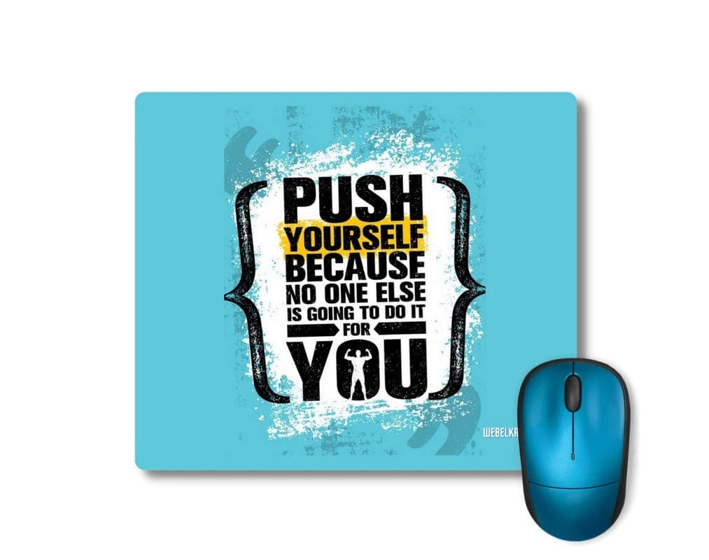 Webelkart Designer Qoute Mouse Pad/Rubber Base Mouse Pad for Laptops, PC/Anti Slippery Mouse Pads for Computers, PC, Wireless Mouse