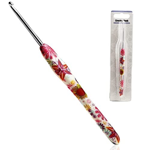 325mm Crochet Hook Ergonomic Handle for Arthritic Hands Soft Rubber Grip Extra Long Knitting Needles for Beginners and Knitting Crocheting Yarn 325mm