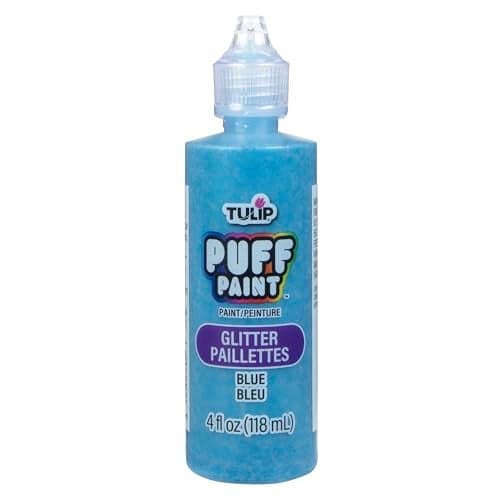 Tulip Puff Fabric Paint , Permanent Craft Paint for Clothes, DIY Projects, Notoxic, 4 fl oz, Shiny Bright Teal