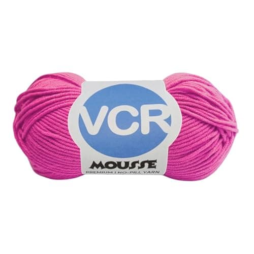 VCR 4ply Hot Pink Red Yarn, 100 Grams Hank, 190 Meters Length, Acrylic Ball for Crochet and Knitting, Soft Crosia Threads, Pack of 1 Yarn, Suitable for DIY Crafts