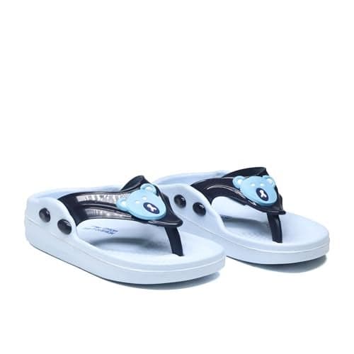 ASIAN KIDS ZOOPY-07 Daily Use Walking Sliders, Casual Slippers, Lightweight and Stylish Flip-Flop Design for Girls & Boys, Perfect for Indoor and Outdoor Wear, Comfortable All-Day Use (NAVYSKY)-UK 6s