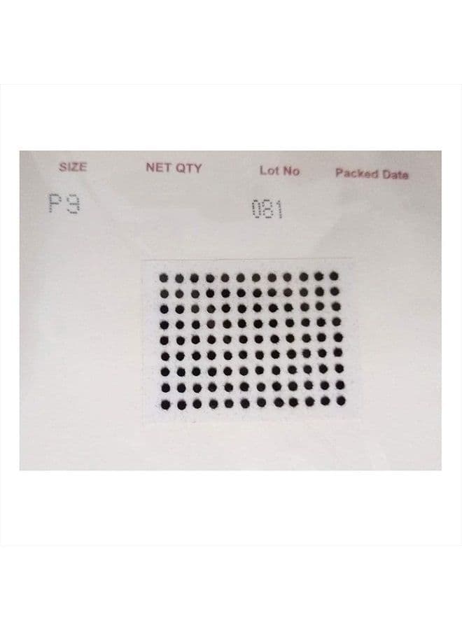 Eyetex Pallavi Sticker Kumkum Black Color Bindi - Size-P9B (Pack of 15)