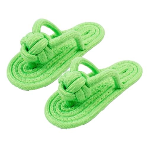 YOUSTYLO - YOU ARE PRIORITY Dog Chew Rope Toy Resistant Training Slipper for Puppies Adult Dogs (Pack of 2)