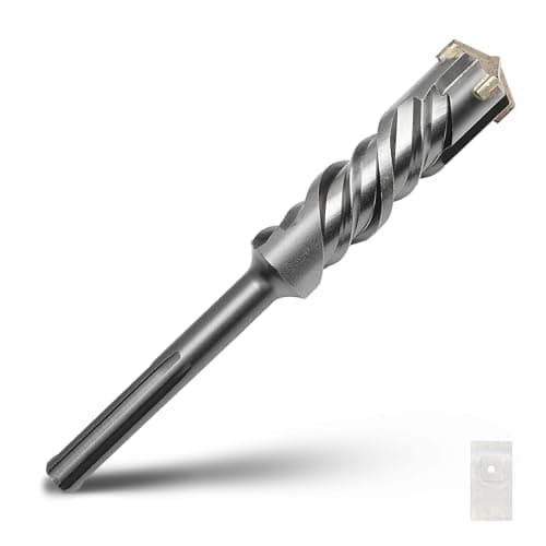 1-9/16 x 10 inch SDS Max Rotary Hammer Drill Bit, 40x260mm Carbide Tip Masonry Drill Bit,Concrete Drill Bit for Masonry, Brick, Stone, Concrete (Length :260mm / 10 inch, 40mm (1-9/16 in) Diameter)
