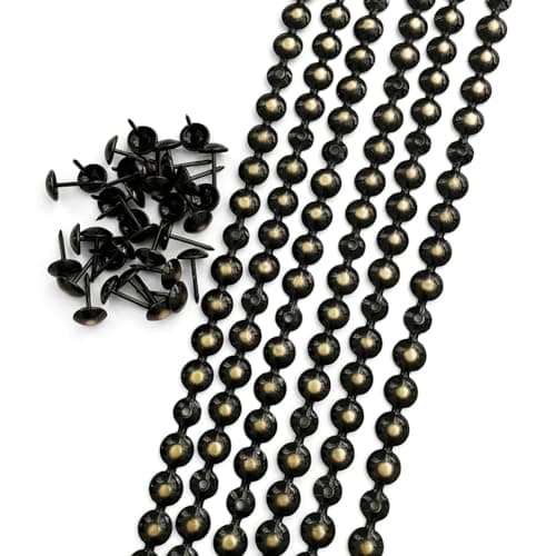 Let's Decorate 10 Meters D9.5mm Bronze Upholstery Tacks Strips/Nailhead Trims,Decorative Nail Strips with Upholstery Tacks for Sofa Headboard Bench(C:9.5mm Bronze)