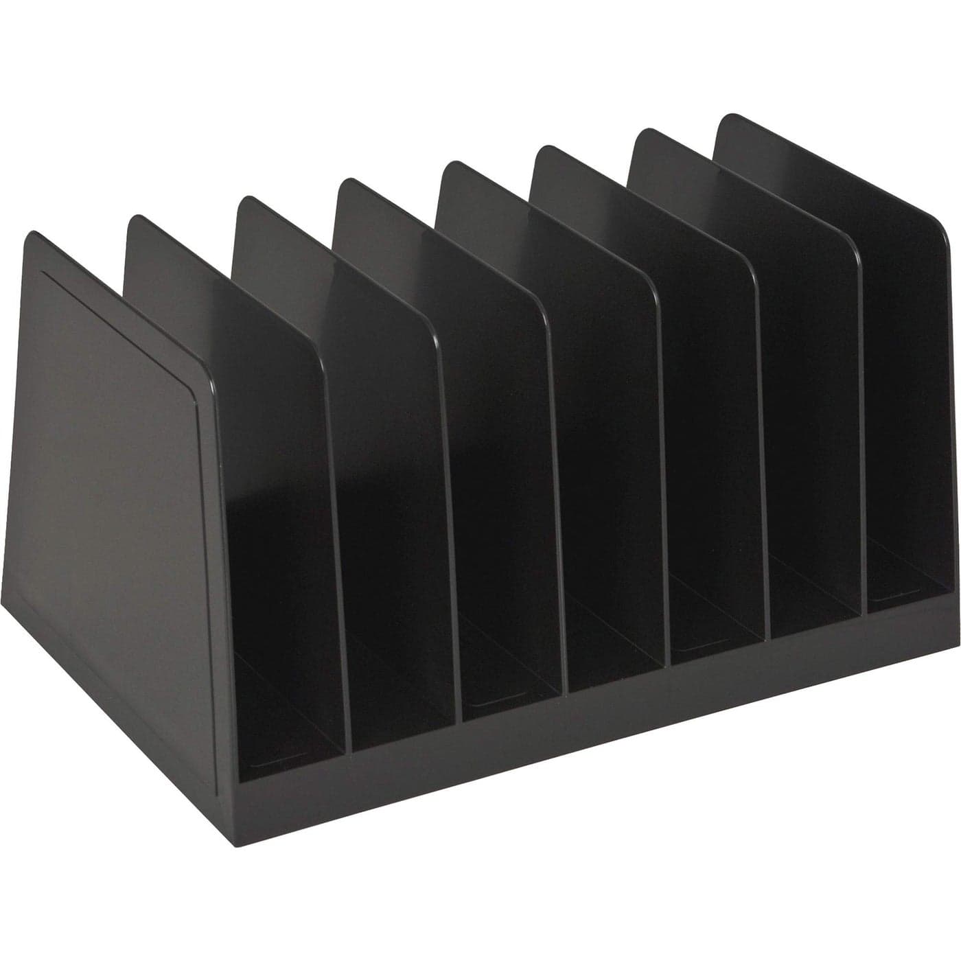 Desktop File Organizer Mail Organizer 7 Compartments Office File Sorter for Easy access to your files Invoices Letters and more 45 Height x 88 Width x 55 Depth Black EcoFriendly