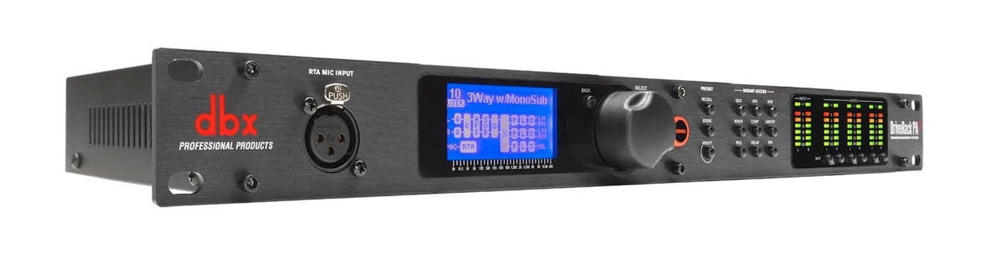 dbx DriveRack PA2 Two-Input, Six-Output Complete Loudspeaker Management Processor with LCD Display & USB Connector, Black, 3.80 x 11.00 x 22.00 inches