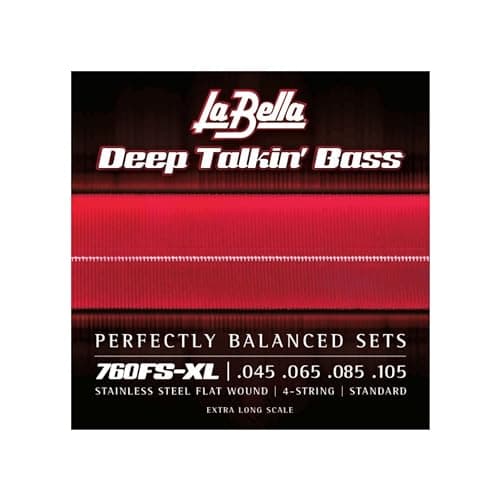 La Bella 760FS Deep Talkin Bass Flatwound Bass Strings Extra Long