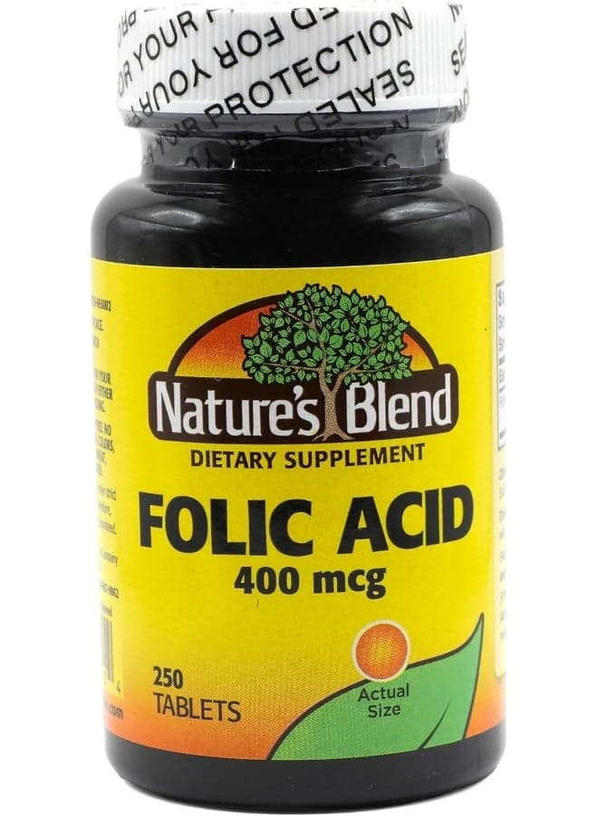 Nature's Blend Folic Acid 400 mcg 400 mcg 250 Tabs