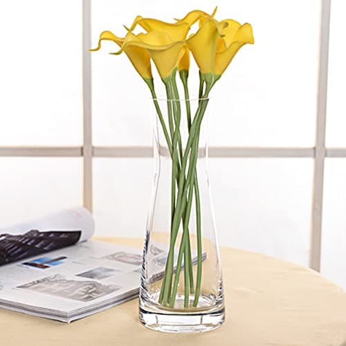 Aoderun Flower Vase for Decor 10 Clear Glass Vase for Centerpieces Large Vases for Flowers Dried Flower Home Decor Living Room Kitchen Office WeddingClear