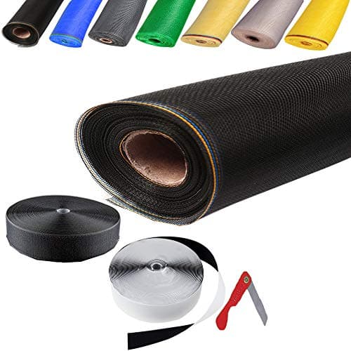 UR LITTLE SHOP Fiberglass Mosquito Net for Windows 5/5 Feet (150/150 Cm) 60/60 Inches 1 Year Guarantee Without Stitching (Black Color)