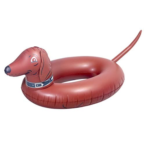 GoFloats Wiener Dog Party Tube Inflatable Raft, Float in Style (for Adults and Kids)