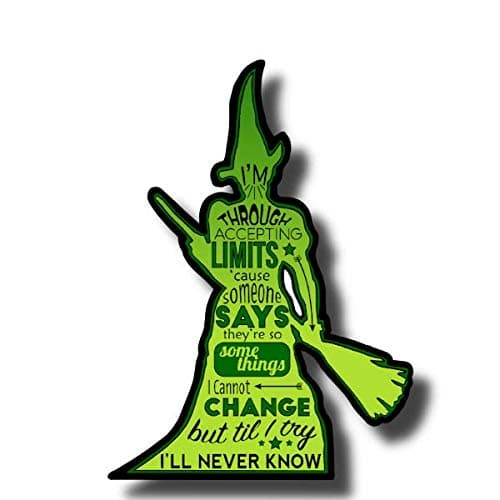 Coloring Broadway Elphaba Stickers Set of 5 Stickers Inspired by Wicked Quality dieCut Bubble Free Vinyl 298 x 4 Set of 5