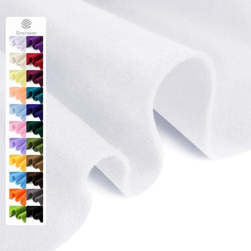 White Soft Felt Fabric Sheet 18 x 36 16mm Thick Premium Craft Felt for Sewing DIY Projects Embroidery Decoration Durable Fade Resistant