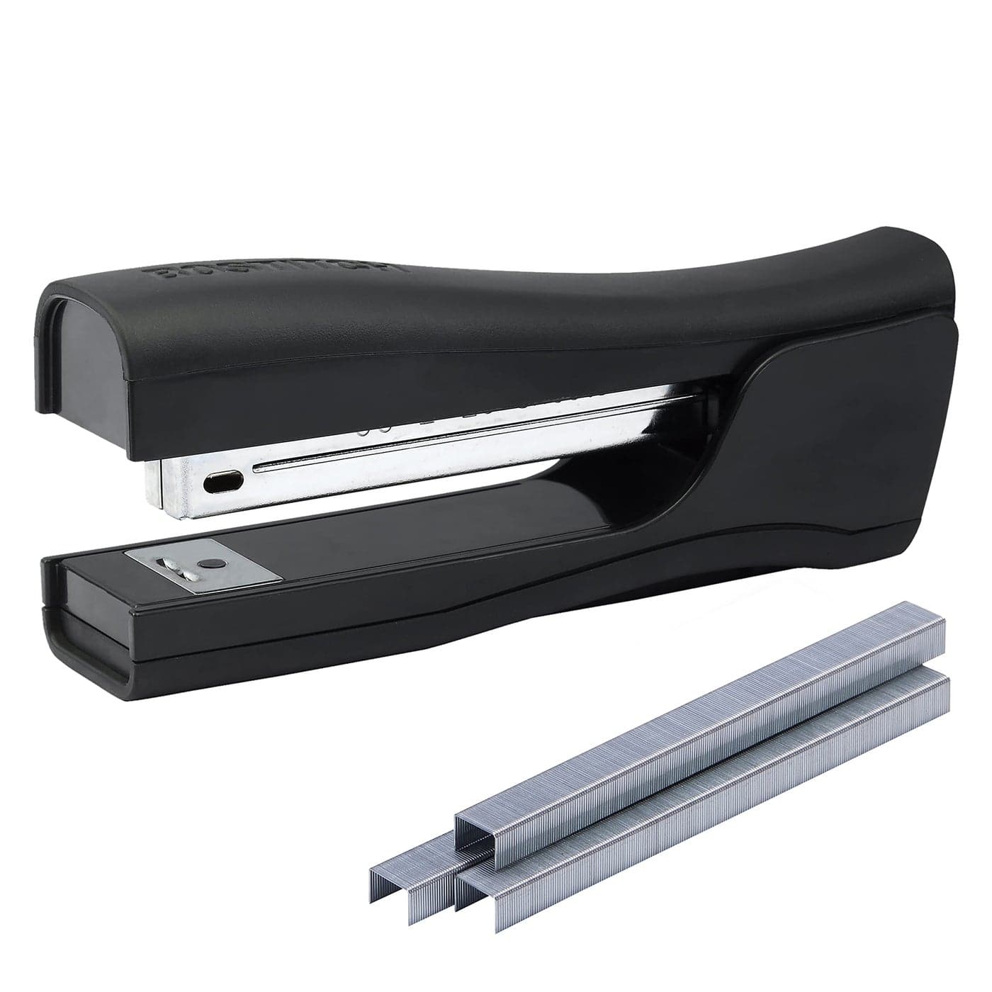 Bostitch Office Dynamo 4 in 1 Standup Stapler, 20 Sheet Capacity, Integrated Pencil Sharpener, Staple Remover & Staple Storage, Black