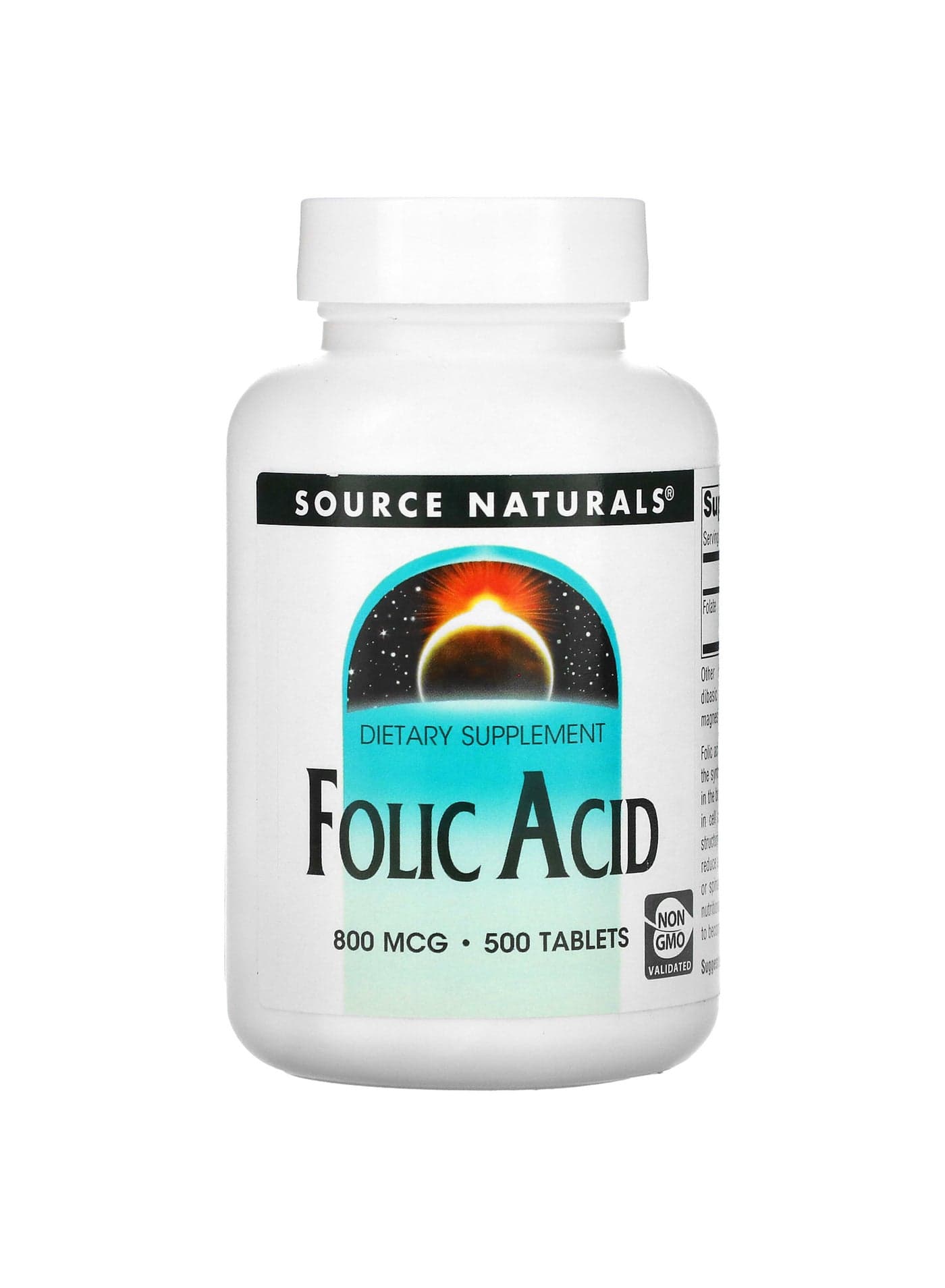 Folic Acid, 800 mcg, 500 Tablets