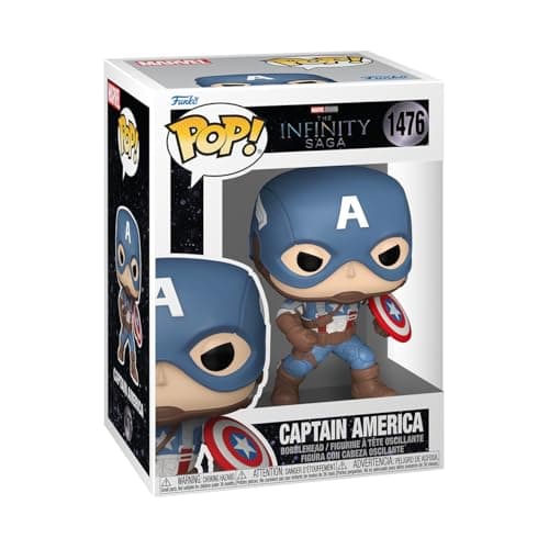 Funko Pop Marvel Infinity Saga Captain America Collectable Vinyl Figure Gift Idea Official Merchandise Toys for Kids Adults Superheroes Fans Model Figure for Collectors and Display