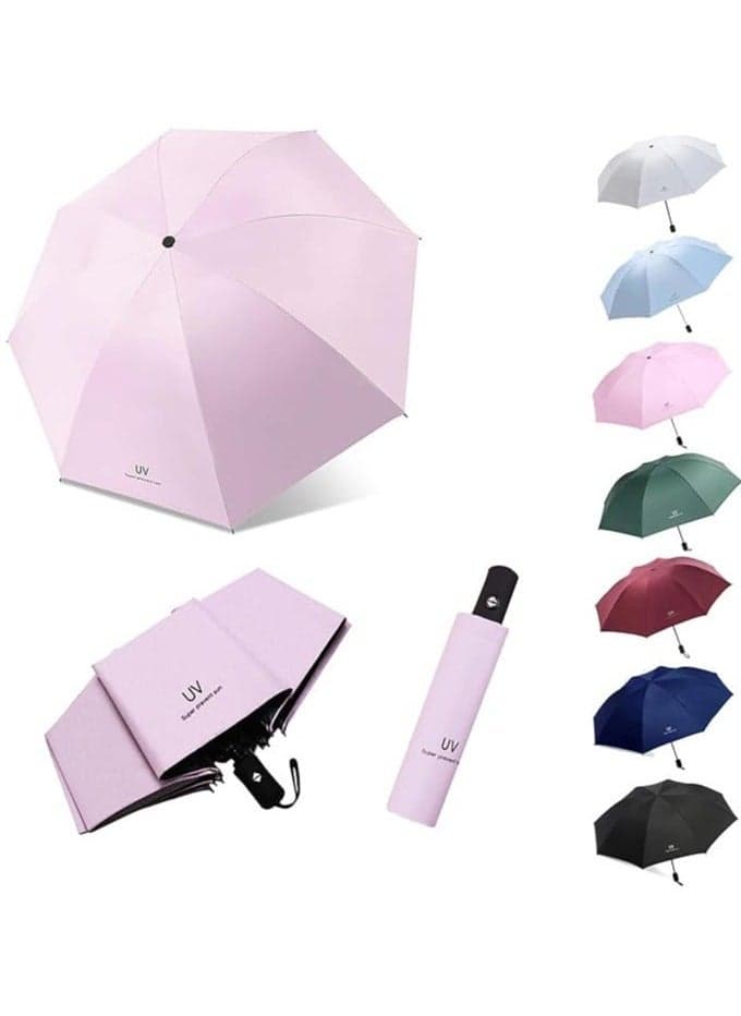 Foldable Umbrella for Winter, Summer and Sun Protection with UPF 50+, Automatic Open/Close Function – For Rainy Day, Summer