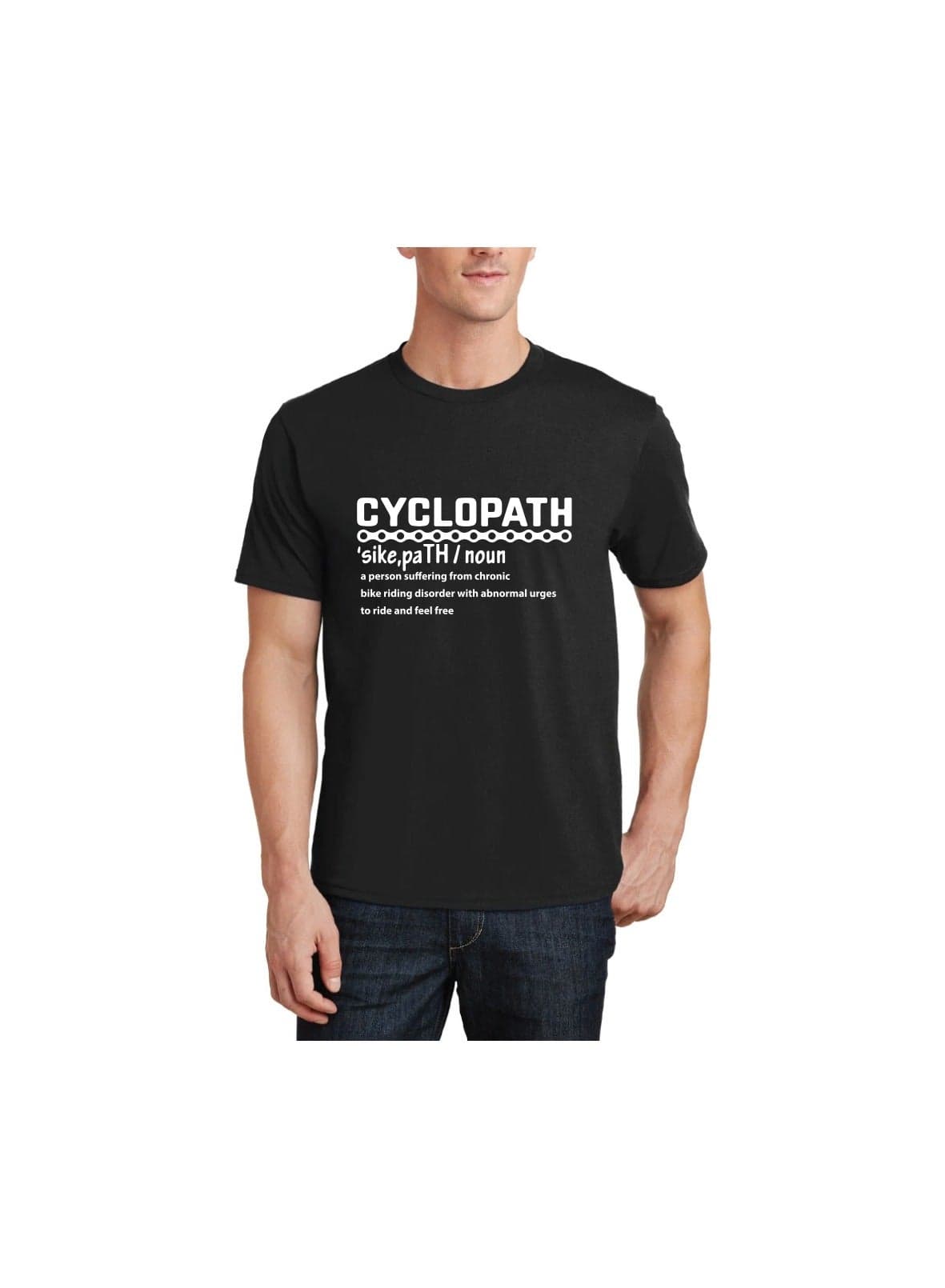 Cycling Theme Printed Unisex T-Shirt – “Cyclopath” Graphic Cotton Tee For Adults | Round Neck,Short Sleeve | Fun Gift For Bikers & Cycling Lovers