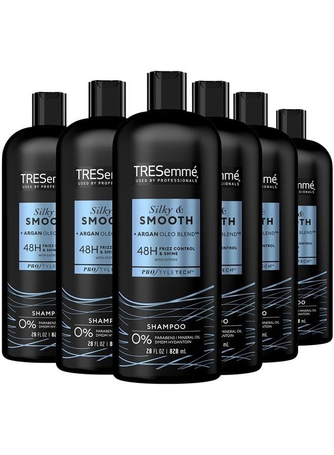 Silky & Smooth Anti-Frizz Shampoo For Frizzy Hair Formulated With Pro Style Technology 28 Fl Oz (Pack of 6)