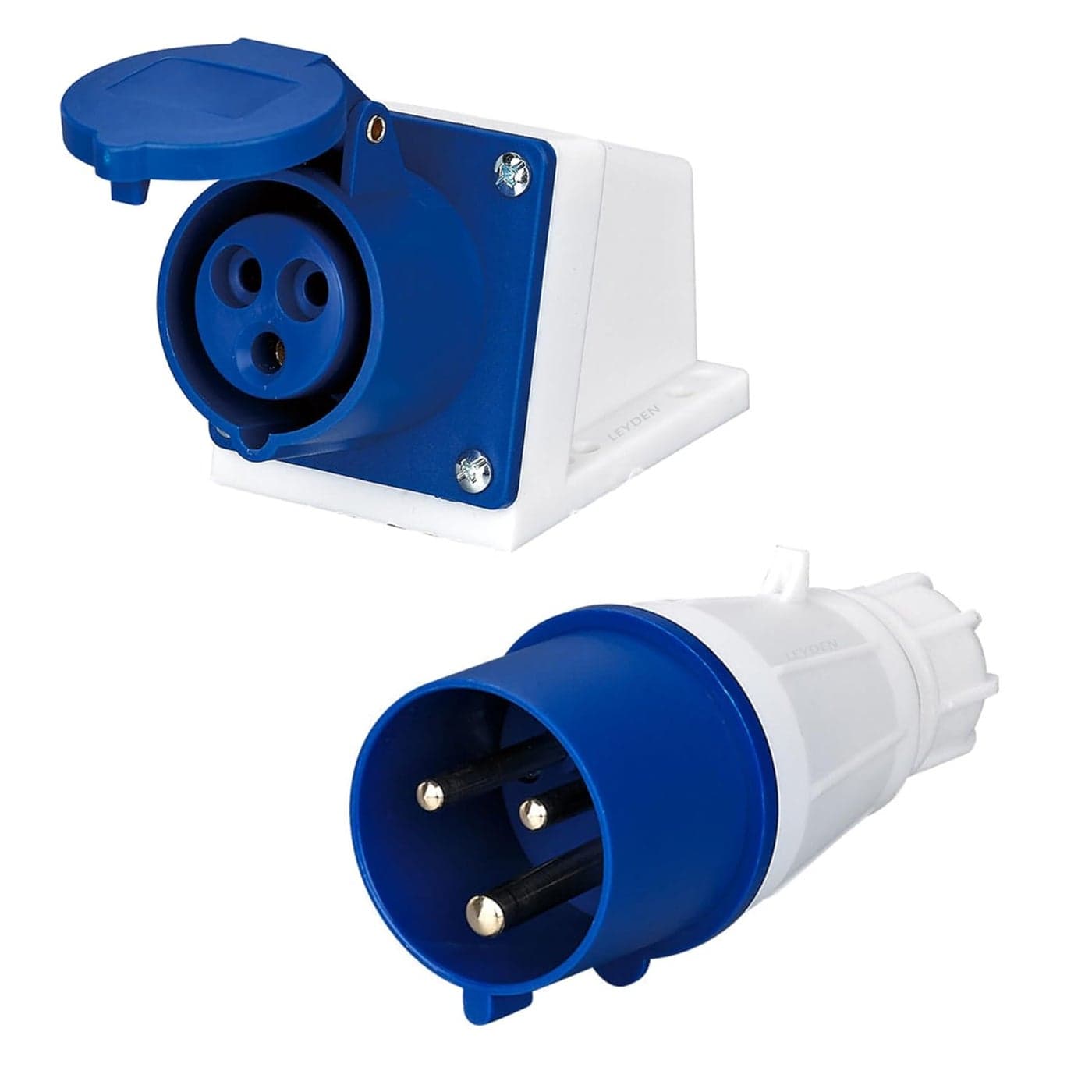LEYDEN 3 Pin 16A 220440VAC Industrial Panel Socket With Plug IP44 Waterproof Plug socket Male Female Connector Plug Panel Socket