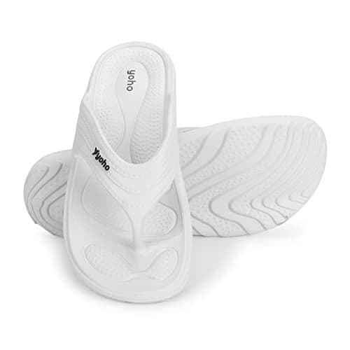 YOHO Drizzle Soft Slippers for Women, Mild Acupressure, Lightweight, Anti Skid & Slip, Diabetic Footwear for Woman, Home Wear Bathroom Chappal for ladies | Dove Grey - UK 8