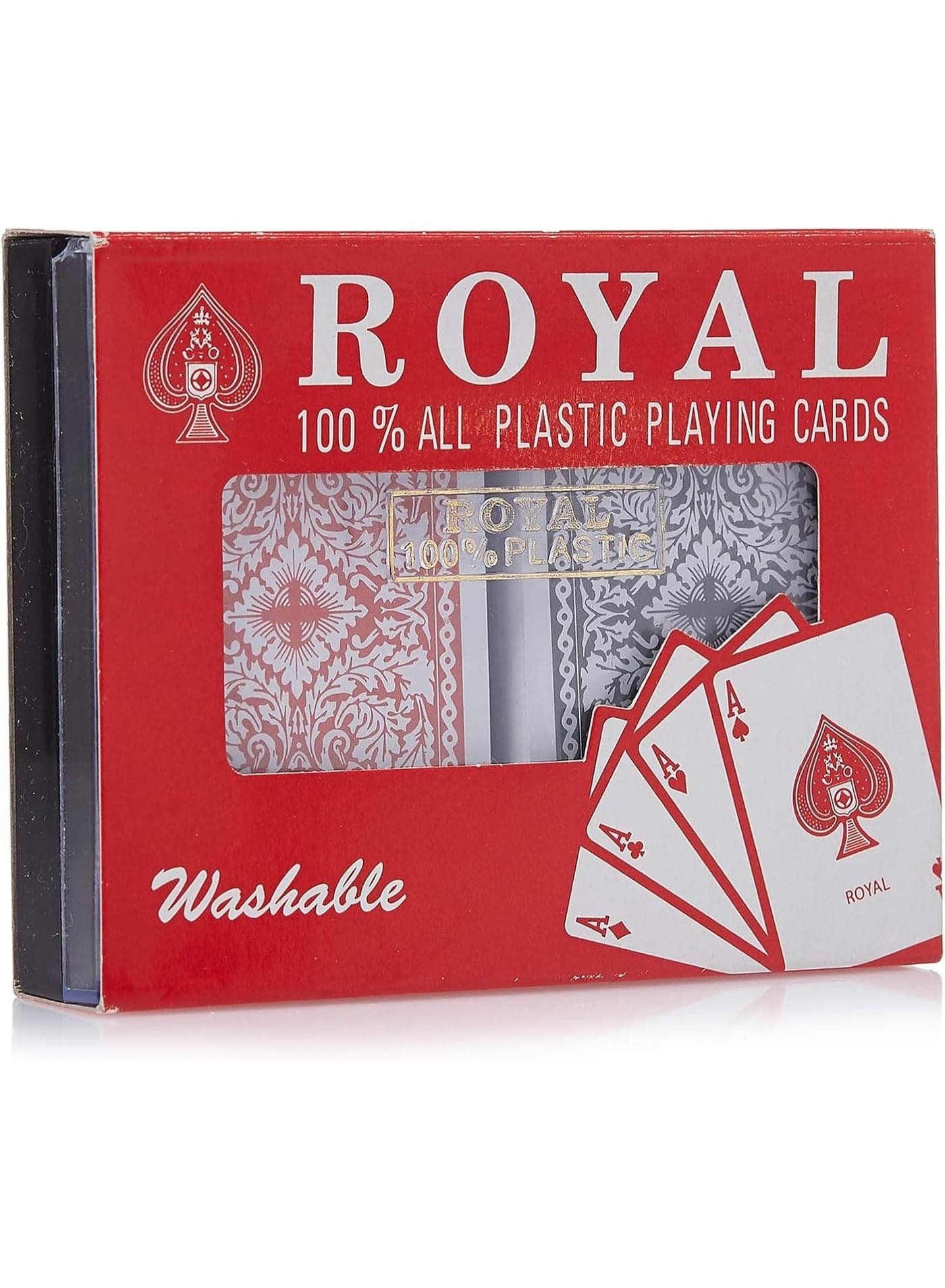 Premium Royal All Plastic Playing Cards Featuring Stylish Patterns Washable Surface and Long Lasting Durability Perfect for Poker Bridge Rummy and Everyday Card Game Fun
