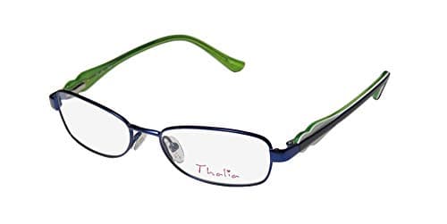 Thalia Fiel Childrens/Kids/Girls Designer Full-rim Spring Hinges Eyeglasses/Eye Glasses (45-15-120, Navy / White / Green)