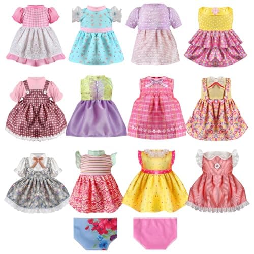 Alive Baby Doll Clothes and Accessories 12 Sets Girl Doll Princess Dress for 1214 Inch Dolls Cute Outfits for Little Girls Christmas Birthday
