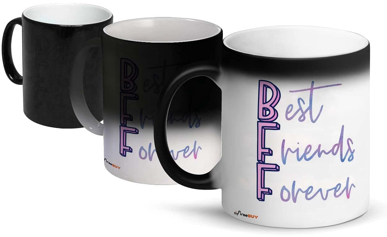 FirseBUY Friends Magic Mug BFF Best Friends Forever Printed Ceramic 11 Oz Coffee Cup Gift for Girls and Boys Men and Women