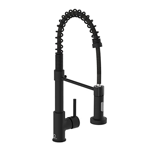 Kitchen Faucet, Black Kitchen Sink Faucets with Pull Down Sprayer, Single Handle Stainless Steel Faucets for Kitchen Sinks, Dual Function Spray Head, Farmhouse Kitchen Faucets