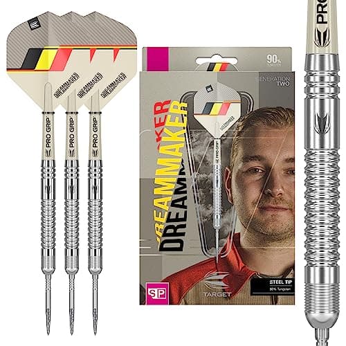 TARGET Darts Dimitri Van den Bergh Dream Maker G2 21G 90% Tungsten Swiss Point Steel Tip Darts Set