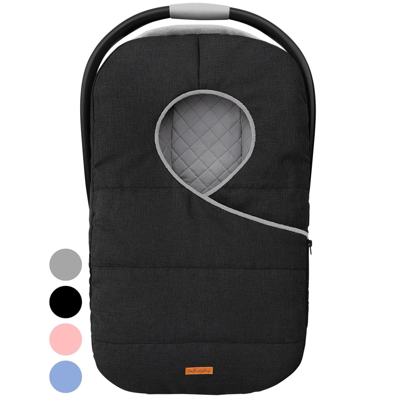 Winter Carseat Cover for Baby Infant Car Seat Cover Baby Doona Accessories Winter Car Seat Canopy for Boys Girls New Born Essentials Must Haves for Cold Weather Warm Thick Fleece Black