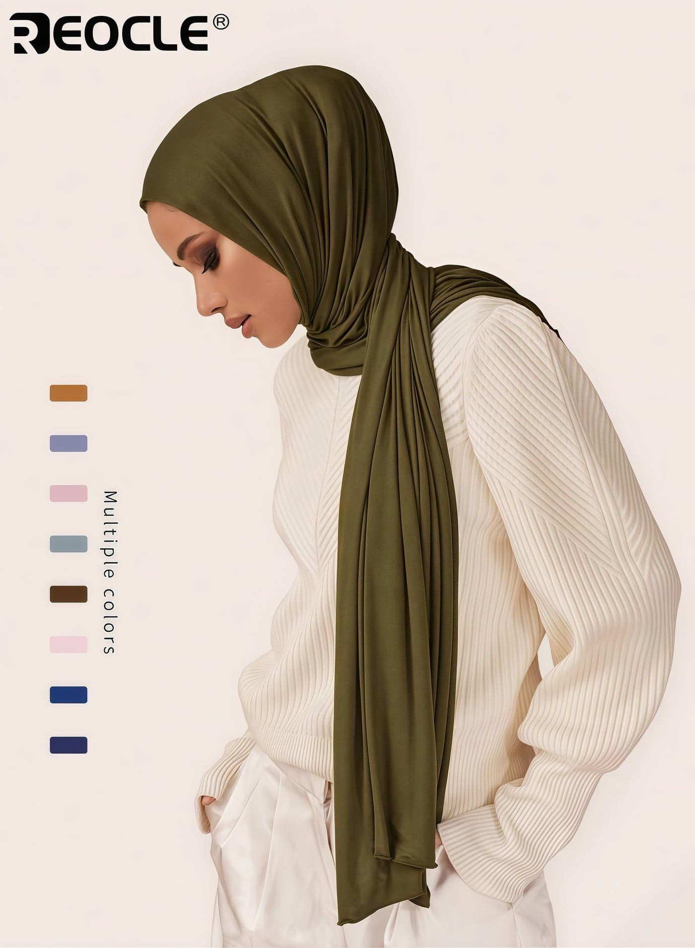 Women's Hijab Scarf with Soft Cotton Jersey and Long Length Design Head Wrap with Fashion Versatility for Daily Modest Wear
