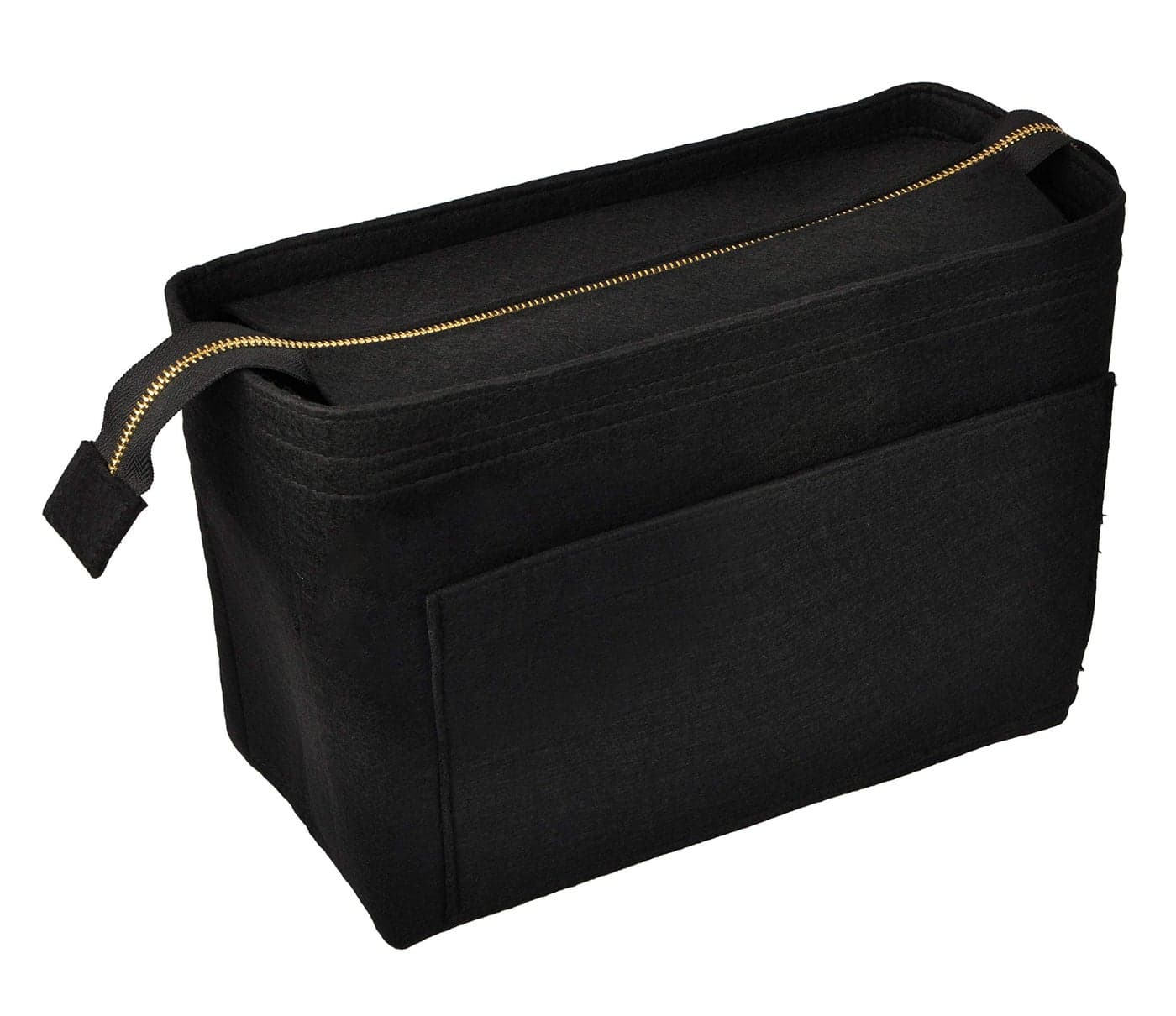 Vercord Felt Zipper Handbag Tote Purse Duffel Backpack Organizer Insert Black Medium