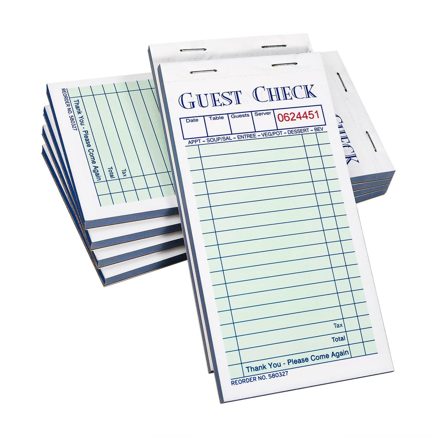 Batrical Guest Checks Server Note Pads 300 Sheets Waitress Notepad for Restaurants 6 Books 35 x 675 Per Ticket Book