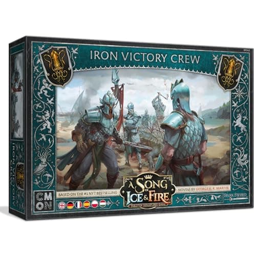 A Song of Ice and Fire Tabletop Miniatures Iron Victory Crew Unit Box Multilingual Edition Strategy Game for Adults Ages 14 2 Players 4560 Minute Playtime Made by CMON