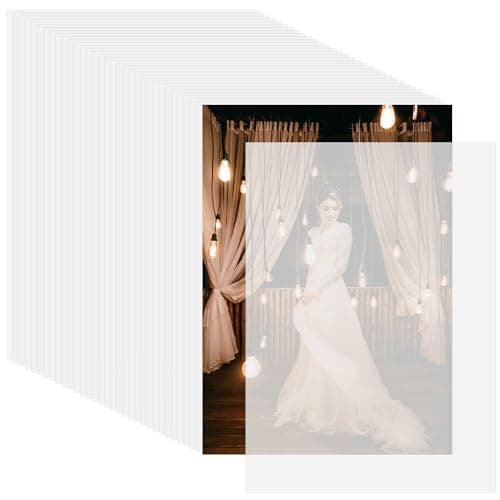 70pcs Translucent Vellum Paper for Wedding Photo Cover 5x7 Inch Printable Trace Paper for Invitations DIY Printing Wedding Photos Baby Shower Birthday Supplies Sketching