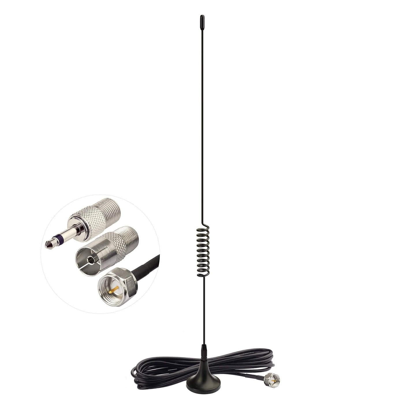 Bingfu FM Radio Antenna Magnetic Base FM Antenna for Stereo Receiver Indoor Pioneer Onkyo Yamaha Marantz Sherwood Bose Wave Music System Home Stereo Receiver AV Audio Video Home Theater Receiver