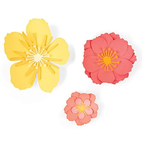 Sizzix Thinlits Die Set 7 Pack , Floral Blossom by Jen Long Cutting dies, Multicolor